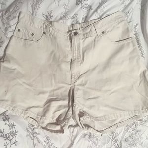 White Levi Jean Shorts